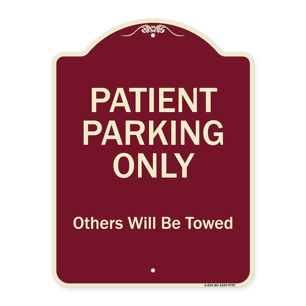 Designer Series-Patient Parking Only Others Will Be Towed, 24" x 18", BU-1824-9797